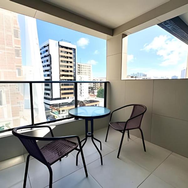 Flat 100 mt praia, varanda, piscina 6x sem juros - Foto 5