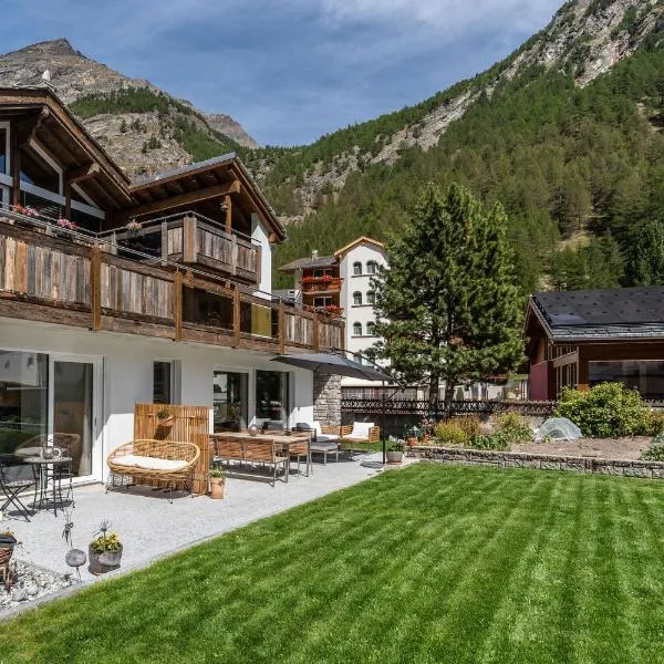 Wiesengrund Apartment ENZIAN - Studio ALPENROSE, hotel in Saas-Almagell