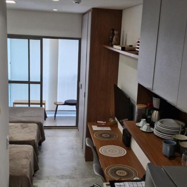 Studio Brooklin 4 min a pé metrô Borba Gato SP facilidade e conforto