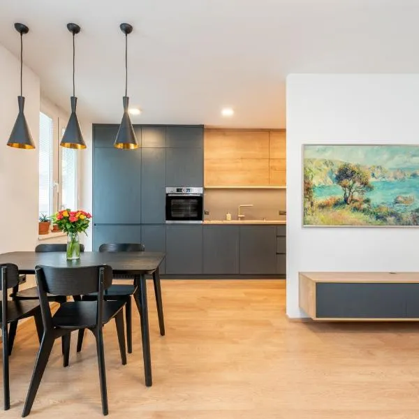 Luxury modern apartment near the metro - 10 minutes to the city center, hotel in Prague