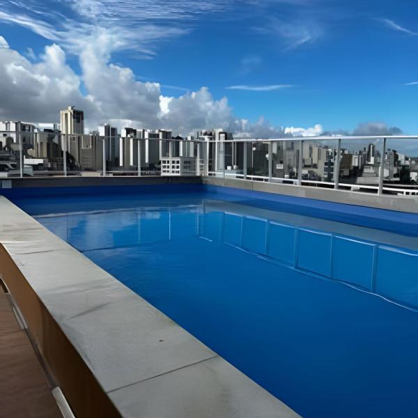 Apt 100m da praia com WiFi e Ar cond, piscina e academia no rooftop - Foto 4