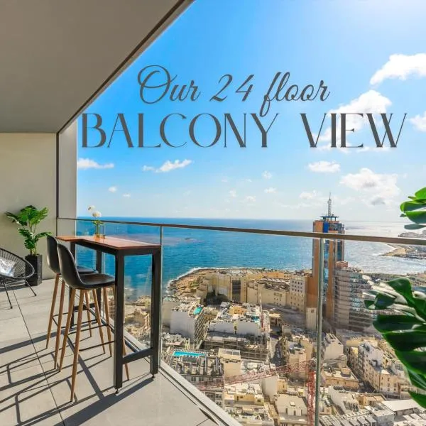 24th Floor Luxury Sea View Apart-Hotel Pools Spa Gym & Rooftop I Mercury Tower, hotel a San Giuliano