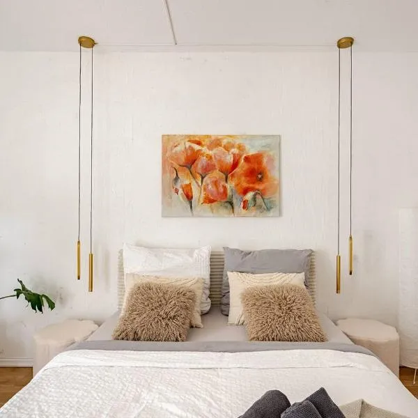 Modernes Designer Loft mit Flair in Hochheim & Tiefgarage、ホーホハイム・アム・マインのホテル