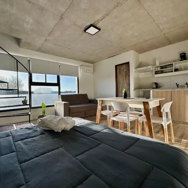 Monoambiente vista lateral en Pinamar, hotel in Pinamar