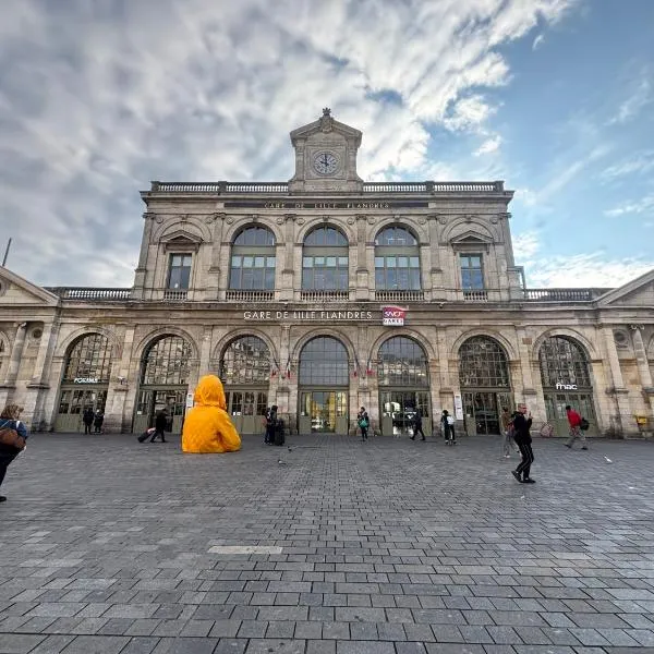 Studio en face de la Gare Lille Flandres, hotel in Lille