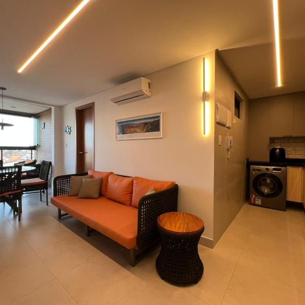 Apto completo em Cabedelo, proximo a João Pessoa com 2 quartos, cozinha completa e ar condicionado e varanda Gourmet