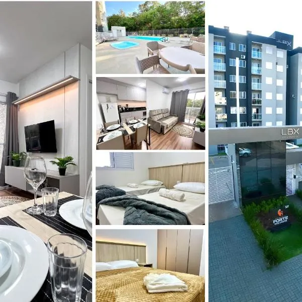 Apartamento Inteiro - 2 Quartos com AC - Wifi 1000mb - Piscina - 1 Vaga de Garagem - Elevador - Sacada Gourmet - Indicado para Grupos, Hospedes a Trabalho, Família e Pets, hotel a Toledo