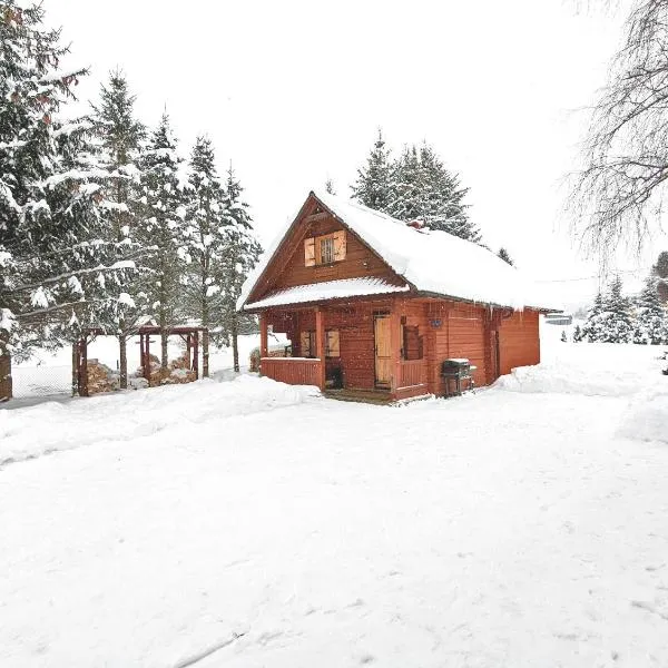 Chata Wilka Bieszczady - Całoroczny dom z bali z 3 sypialniami i balią, viešbutis mieste Brzegi Dolne