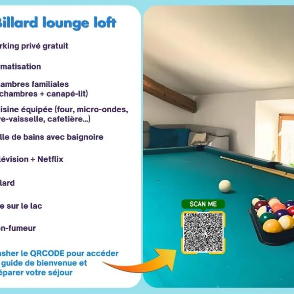 Billard Lounge loft détente avec Billard & Netflix by BoookingFuté, hotel v destinaci Socourt