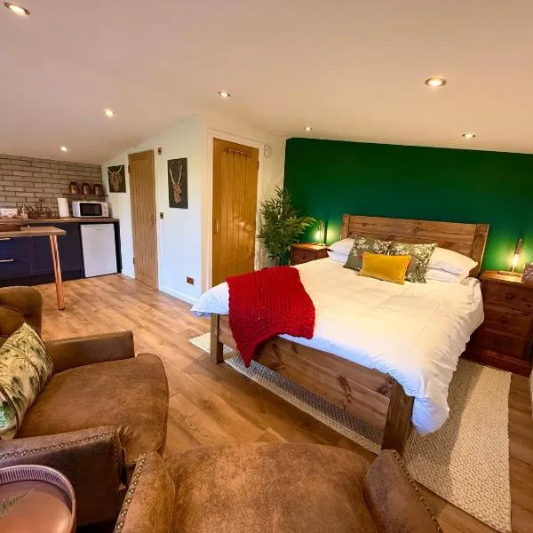 Stylish Cabin with Countryside Views and King Bed, hotel in Maybole