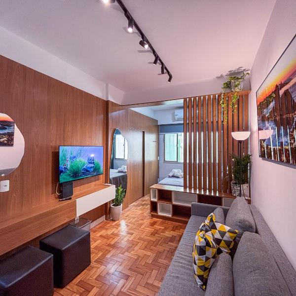 Apartamento estiloso a poucos passos da praia de Ipanema
