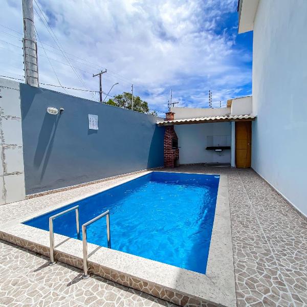 Apto no pavimento superior com 2 quartos (ambos com ar)com vista para o mar e internet privada 300MBPS. a aproximadamente 900m da praia de Taperapuã (Axé Moi), Residencial Vista Bela condomínio com piscina e área gourmet. - Foto 4