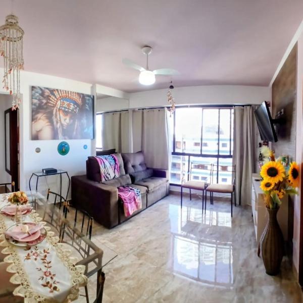 APARTAMENTO BOQUEIRÃO PRÉDIO FRENTE AO MAR COM GARAGEM WI-FI e AR