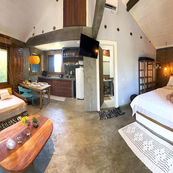 Studio ideal para casais, ecológico na natureza