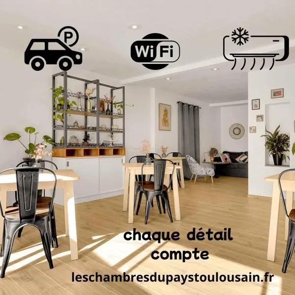 Les Chambres du Pays Toulousain, hotel v destinaci Pechbonnieu