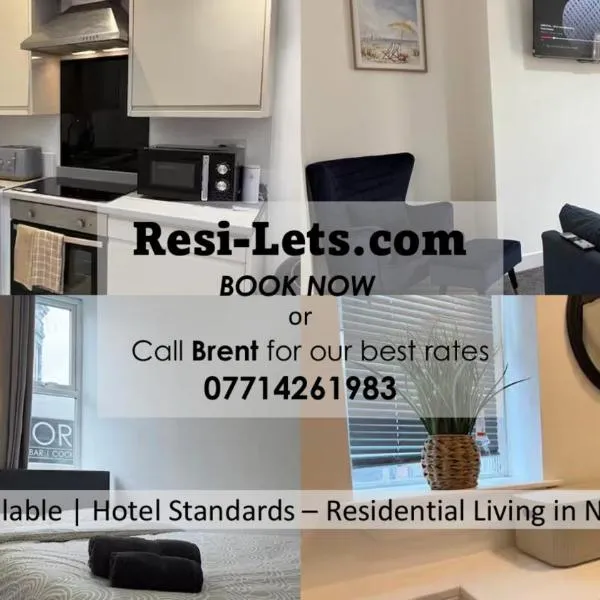 ResiLets - NEW 3 Bed Apt, Sleeps 5, Town Centre, Ideal for contractors, holidaymakers, Professional Short Stay、Blythのホテル