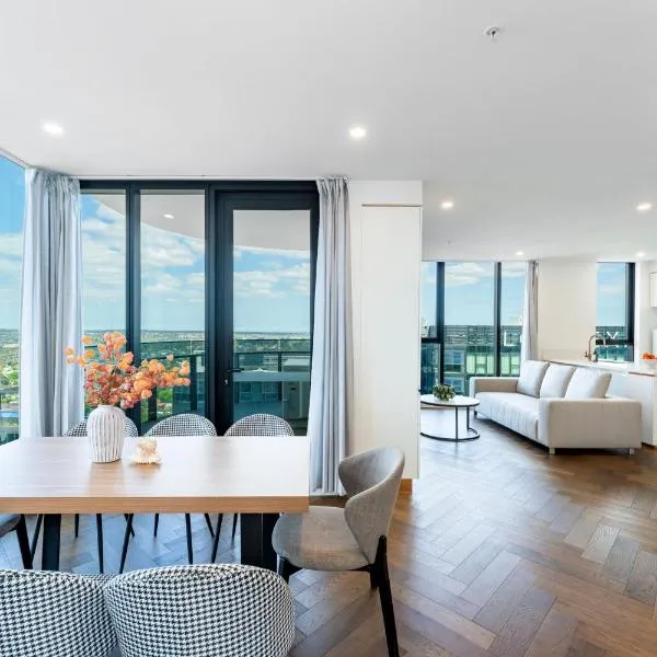Spacious 4BR penthouse in Box Hill Free Parking x 2、ボックスヒルのホテル
