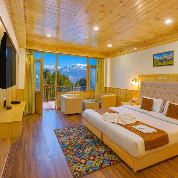 Himalayan River Resort, Manali- #riverside #private parking #scenic river & mountain view #open cafe # spacious room #big garden with campfire, hotel in Manāli