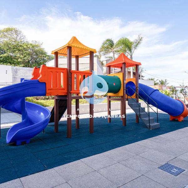 Apto Pé na Areia Condomínio Resort Completo com Piscina borda Infinita, Beach Tennis, Academia, Sala de Jogos, Brinquedoteca, Playground e Portaria 24H 2 Quartos com Ar-Condicionado, Churrasqueira Privativa Reserve Agora e Viva essa Experiência - Foto 5