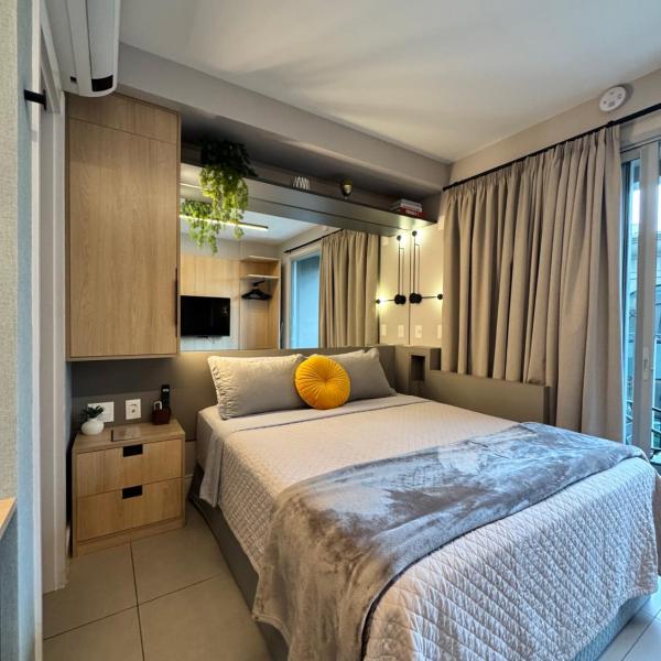 Moderno em Endereço Privilegiado, Pinheiros - Faria Lima - Cama Queen