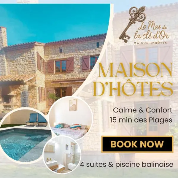Le Mas de la Clé d'Or - 4 suites avec Piscine, hotel di Puget-sur Argens