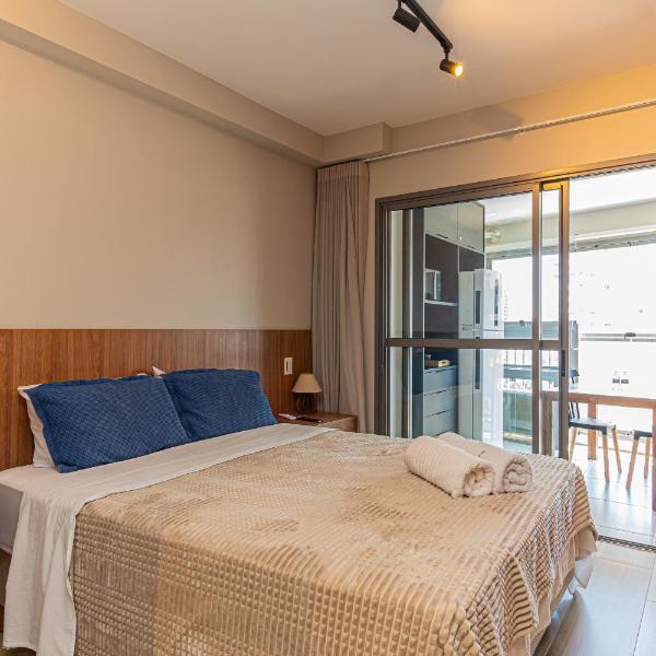Sky Studio - Vista, Academia e Piscina no Brooklin