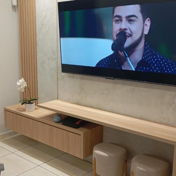 House with Super King and 65 TV and big screen