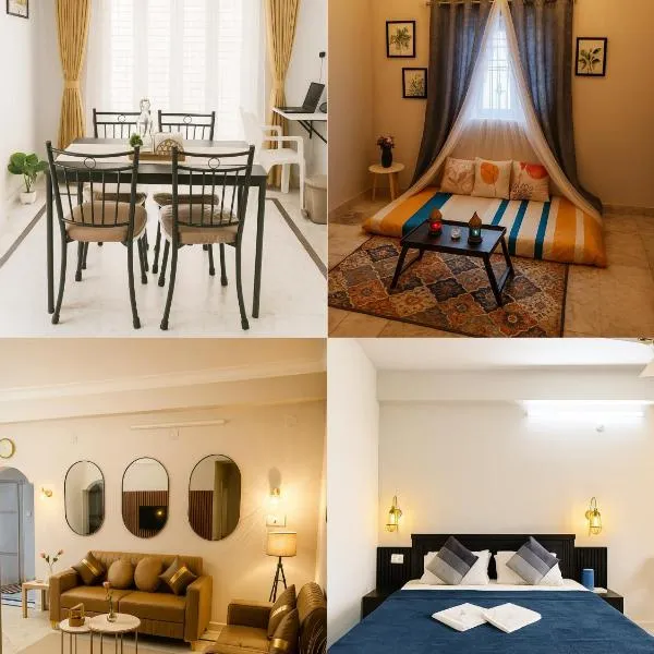 Hidden Gem - Fully Furnished 1BHK with Café Lights & Canopy, AC & Fast Wifi, hotel in Hyderabad