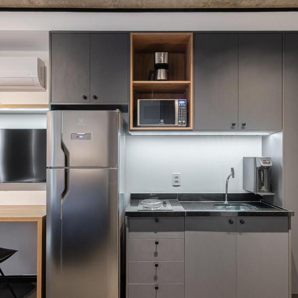 Studio Premium Cama Queen e Recepção 24h em Moema