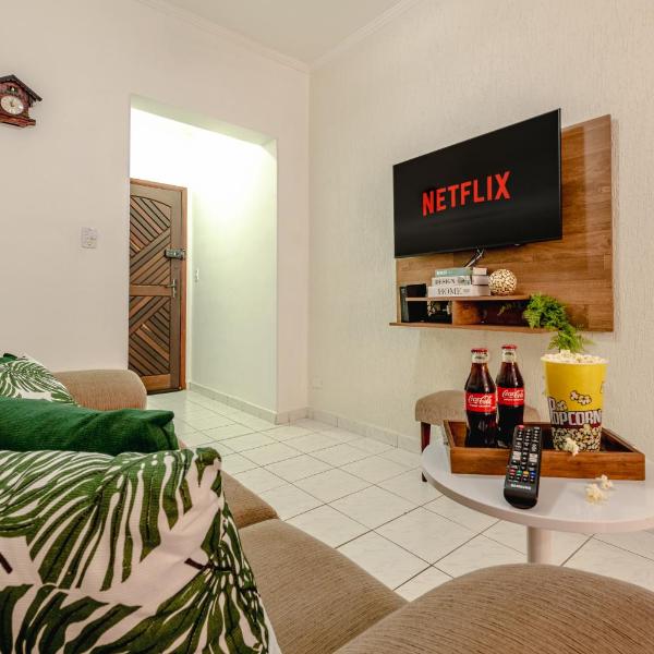 Apartamento aconchegante a 85 m da Praia com vaga