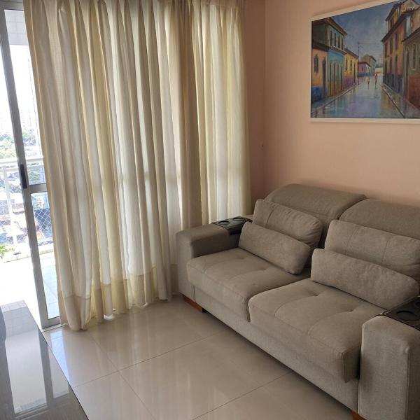 Apartamento mobiliado com área de lazer completa
