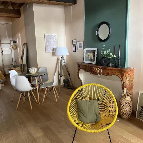 La Maison aux volets bleus 37 m3, Bords de Saône、シャロン・シュル・ソーヌのホテル