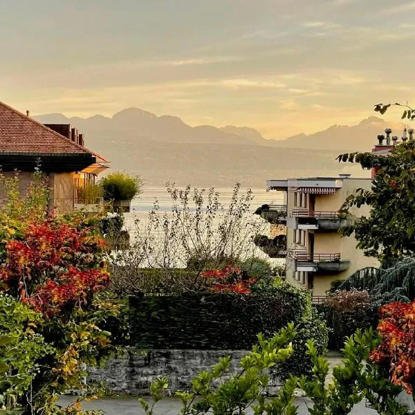 PULLY LAUSANNE sunny apartment on lakeside street and direct bus to Lausanne train station, hotel en Pully