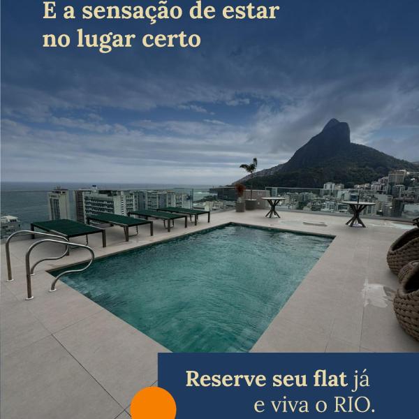 Leblon - Flat 1605 Vista Mar, Gym, Sauna, Vista Dois Irmãos e Garagem - Foto 4