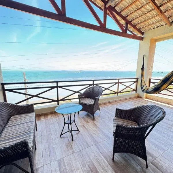 Casa da Maré Pé na areia Suítes climatizadas e deck vista mar โรงแรมในอิคาปุย