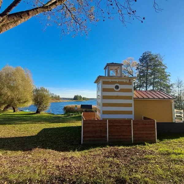 Mazurska Latarnia z prywatną plażą i stawem, מלון בRydzówka