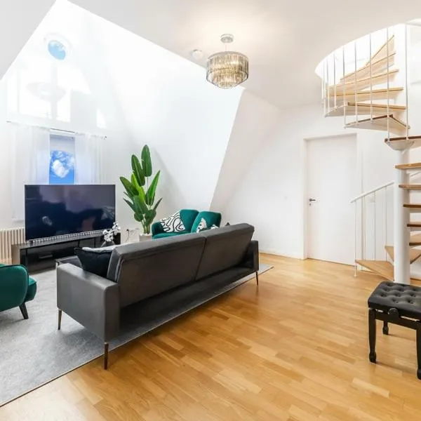 nestup - 130 qm Maisonette-Penthouse - Dachterrasse mit exklusivem Panoramablick, ξενοδοχείο στο Ανόβερο