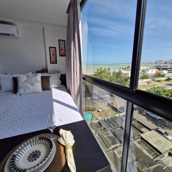 Flat 602 na Cobertura Luxo com Vista Panorâmica Mar Caribessa I Frente Mar Orla Bessa