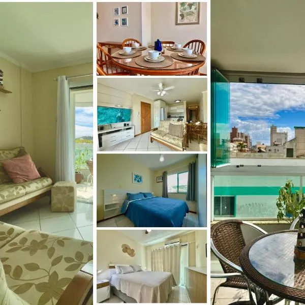3 quartos a 280m da praia c roupa de cama - Sacada com Churrasqueira - climatizado - 10 min a pé da passarela do Ribeiro e acesso a Praia de Bombinhas - 5 min a pé de supermercados - Até 8 pessoas, ideal p famílias, grupos, crianças, hotel v destinaci Bombas