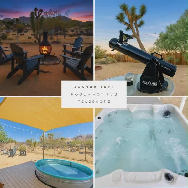 Telescope, Hot Tub, Sauna, Cold Plunge, BBQ, Mountain Views, hotel v destinaci Joshua Tree