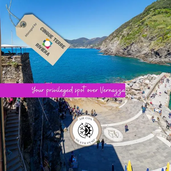 Casa Teresa with AC and Sea View Balcony, hotel in Vernazza