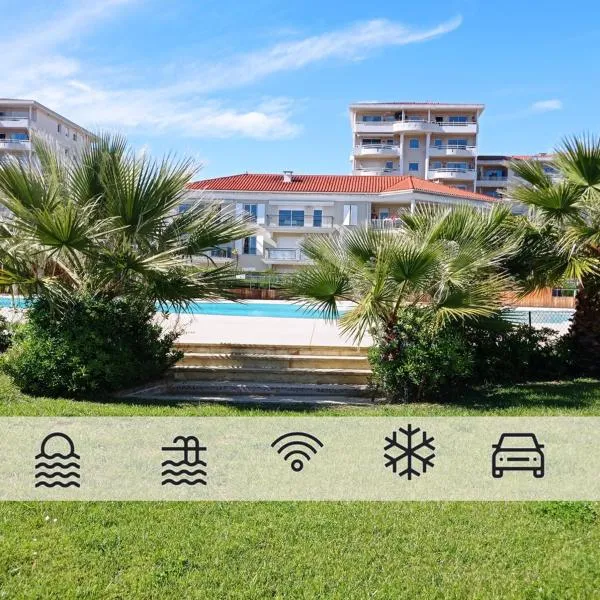 Bel appartement en bord de mer avec piscine lagon et jardin, en résidence sécurisée, hotel em Antibes