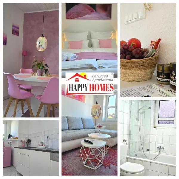 HAPPY HOMES PINK - Up to 4 - Küche - W-LAN - Netflix - Disney - Honig - Badewanne, hotel v destinaci Nidda