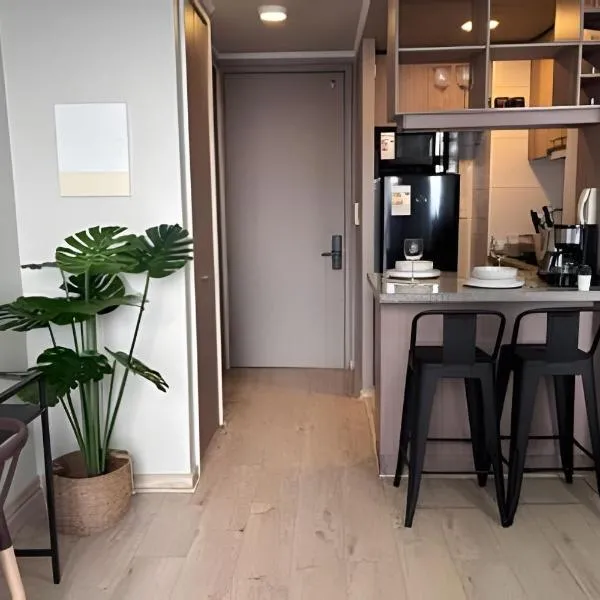 AR Studio Ejecutivo Metro Ecuador con WiFi & Smart TV en Radal, Hotel in Santiago