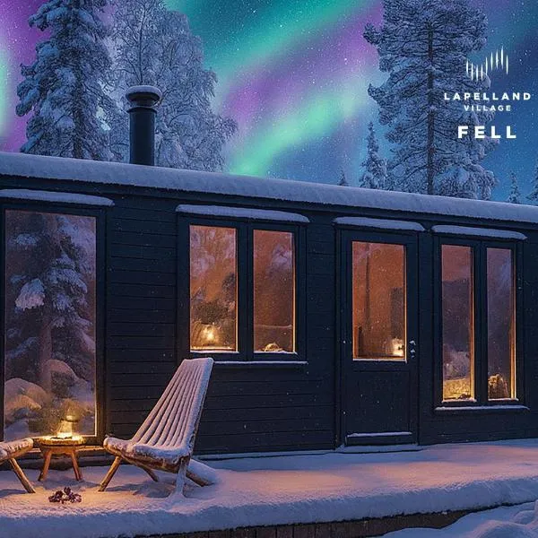 Lapland Landscape XL Cabin with Nature View, Sauna, Fireplace & Kitchen, Sodankylä, Luosto, Fell Village, hotel in Luosto