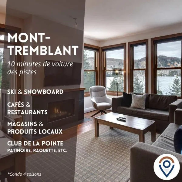 Waterfront condo with magnificent view, ξενοδοχείο σε Lac-Superieur