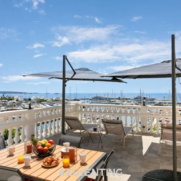 Azurenting - vue sur le port - roof top 3, Hotel in Vallauris