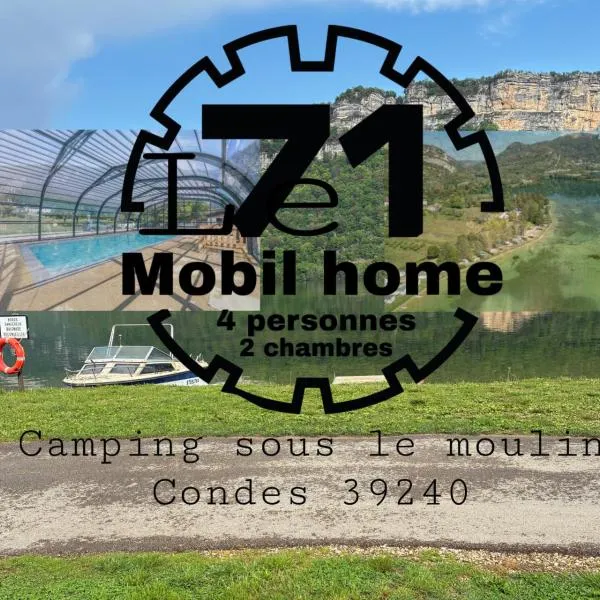 le 71 mobil home 4 personnes 2 chambres、Condesのホテル