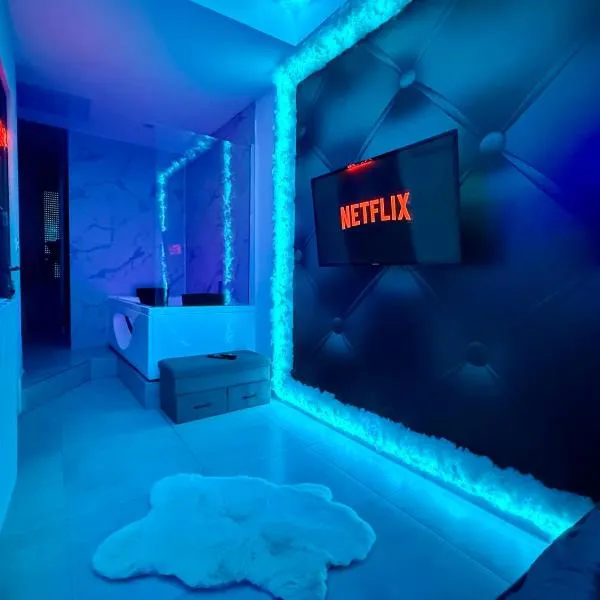 Viesnīca Cocon romantique Jacuzzi privatif et Netflix Lyon pilsētā Vilērbāna