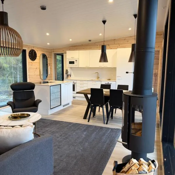 Modern VillaJoenhelmi with jacuzzi and sauna、クーサモのホテル